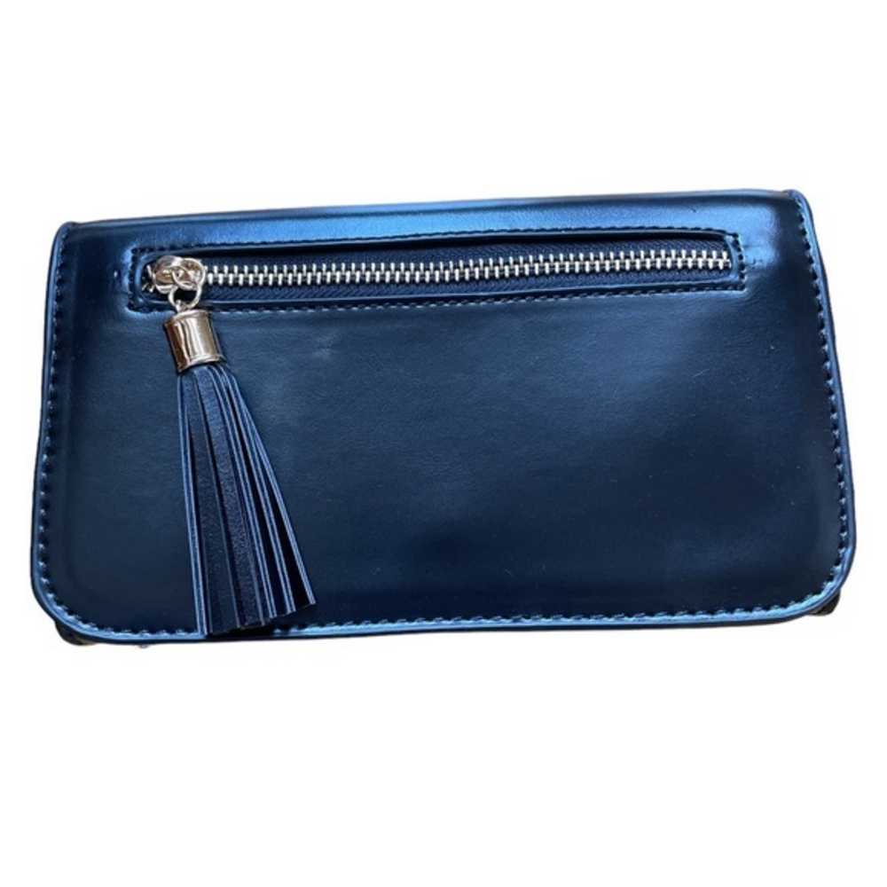 Wendy Keen Convertible Purse Wallet Clutch Shoulder Strap Black NWOT